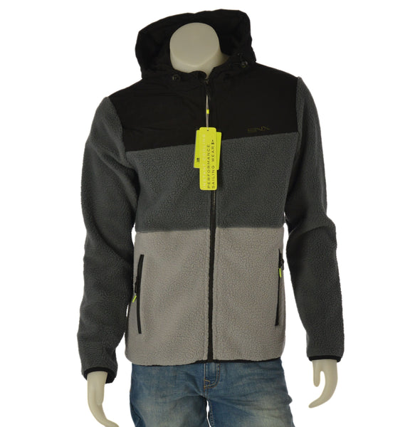 PILE UOMO SCUOLA NAUTICA ITALIANA ORSETTO FULL ZIP CAPPUCCIO TASCHE ART. 159523
