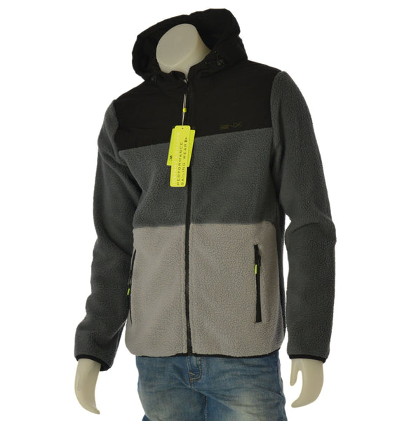 PILE UOMO SCUOLA NAUTICA ITALIANA ORSETTO FULL ZIP CAPPUCCIO TASCHE ART. 159523