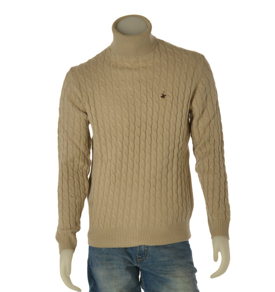 MAGLIONE UOMO BEVERLY HILLS POLO CLUB DOLCEVITA TRECCE LOGO ART. M431719