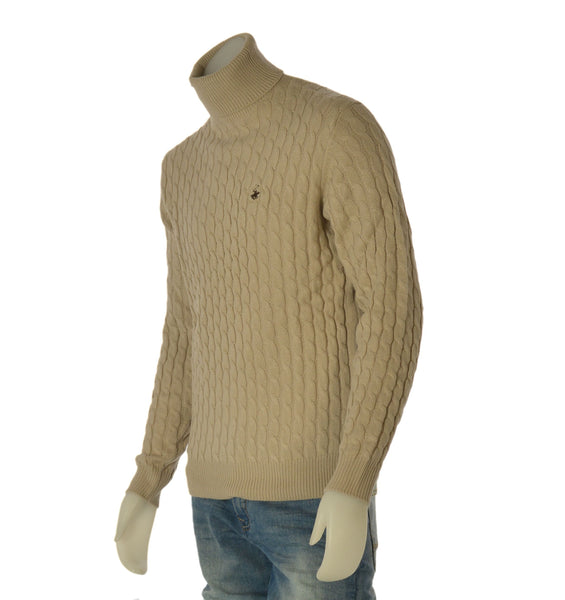 MAGLIONE UOMO BEVERLY HILLS POLO CLUB DOLCEVITA TRECCE LOGO ART. M431719