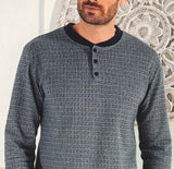 PIGIAMA UOMO NOTTINGHAM JACQUARD FANTASIA SERAFINO POLSINI ART. NPA009-JN
