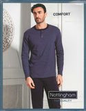 PIGIAMA UOMO NOTTINGHAM TAGLIE FORTI INTERLOCK SERAFINO FANTASIA  ART. NPA062X-BL