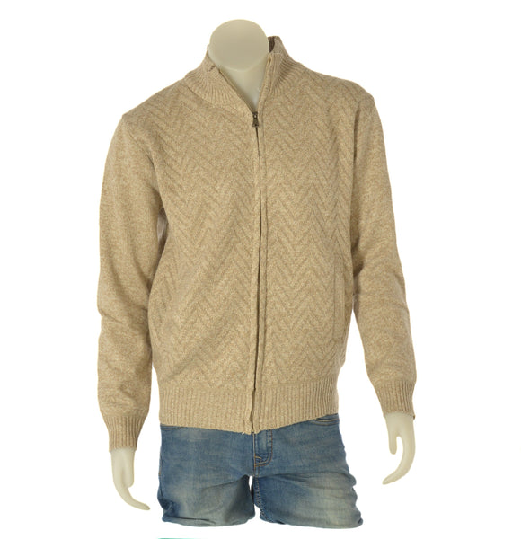 MAGLIONE UOMO HENRI BARROWS FULL ZIPTASCHE POLSINI FASCIA ORSETTO LAVORAZIONE ART.MUW094