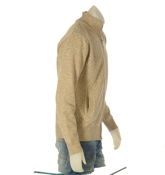 MAGLIONE UOMO HENRI BARROWS FULL ZIPTASCHE POLSINI FASCIA ORSETTO LAVORAZIONE ART.MUW094