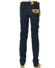 JEANS UOMO WAMPUM ZIP BOTTONE TASCHE TASCHINA STRETCH SCURO ART. 11704 1E87 SSW