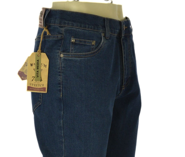 JEANS UOMO WAMPUM ZIP BOTTONE TASCHE TASCHINA STRETCH SCURO ART. 11704 1E87 SSW