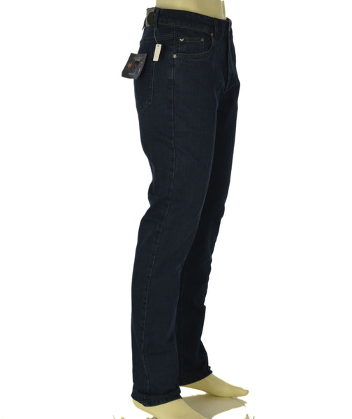 JEANS UOMO WAMPUM ZIP BOTTONE TASCHE TASCHINA REGOLARE SCURO ART.11704 1I61 N-80