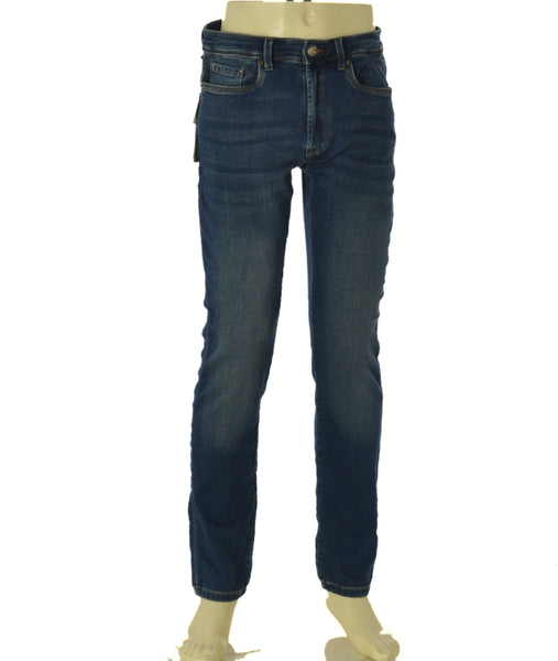 JEANS UOMO WAMPUM ZIP BOTTONE TASCHE TASCHINA SCURO SLIM ART.11842 1F07 SW/MU