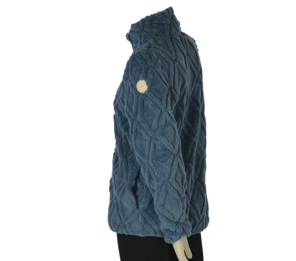 PILE DONNA BASILE ORSETTO ROMBI FULL ZIP TASCHE ART. BEW162