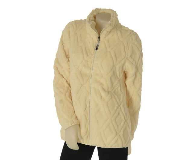 PILE DONNA BASILE ORSETTO ROMBI FULL ZIP TASCHE ART. BEW162