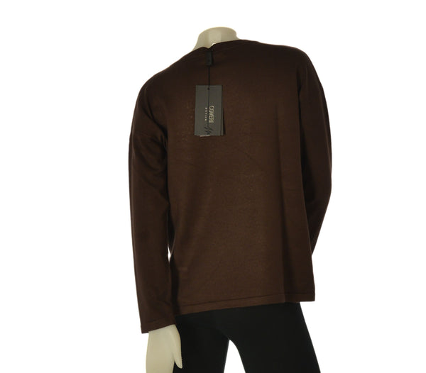 MAGLIONE DONNA COVERI PARICOLLO SPACCHI APPLICAZIONI CENTRALI VISCOSA ART. DC1224