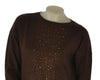 MAGLIONE DONNA COVERI PARICOLLO SPACCHI APPLICAZIONI CENTRALI VISCOSA ART. DC1224