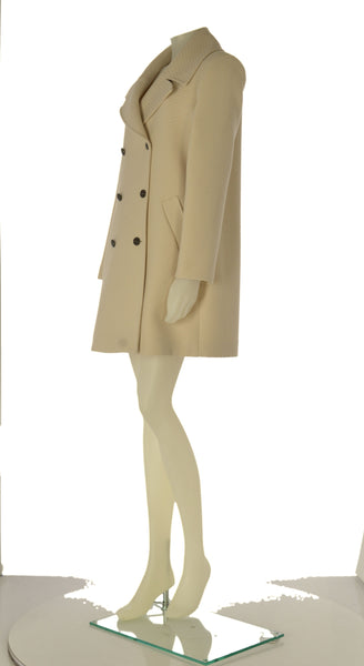 CAPPOTTO DONNA LAURA BIAGIOTTI DOPPIOPETTO TRE QUARTI  FODERA BOTTONI TASCHE LAVORATO ART. 2104
