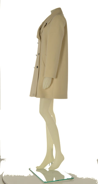 CAPPOTTO DONNA LAURA BIAGIOTTI DOPPIOPETTO TRE QUARTI  FODERA BOTTONI TASCHE LAVORATO ART. 2104