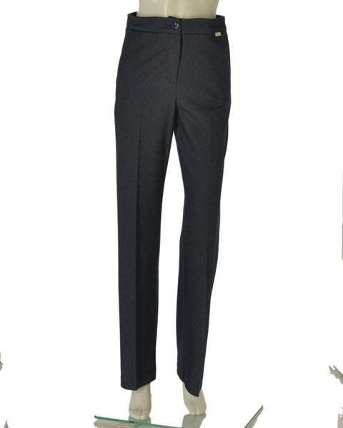 PANTALONE DONNA LAURA BIAGIOTTI PALAZZO ZIP BOTTONE TASCHE ART. 18115