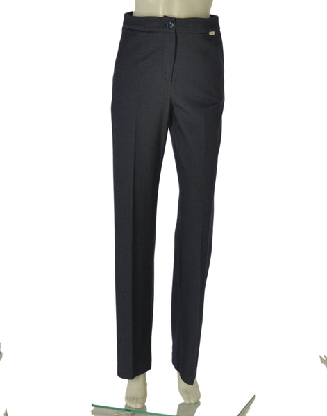 PANTALONE DONNA LAURA BIAGIOTTI PALAZZO ZIP BOTTONE TASCHE ART. 18115