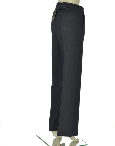 PANTALONE DONNA LAURA BIAGIOTTI PALAZZO ZIP BOTTONE TASCHE ART. 18115