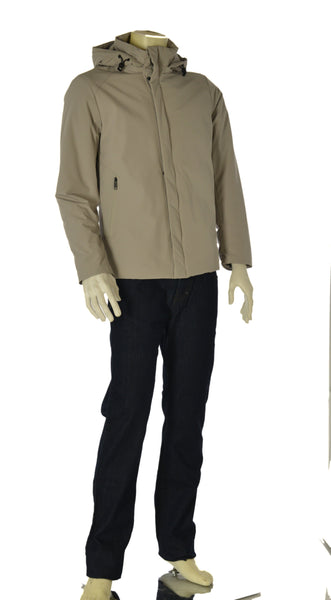 GIUBBINO UOMO SEA BARRIER ZIP BOTTONI CAPPUCCIO TASCHE POLSINO ANTIVENTO ANTIPIOGGIA ART. MESAK