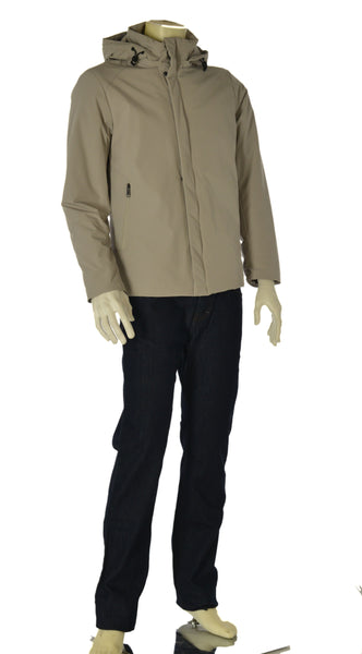 GIUBBINO UOMO SEA BARRIER ZIP BOTTONI CAPPUCCIO TASCHE POLSINO ANTIVENTO ANTIPIOGGIA ART. MESAK