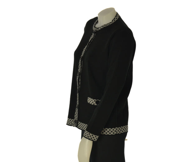 CARDIGAN DONNA ANNALISA BINETTI PARICOLLO BOTTONI BORDI FANTASIA LANA ART. 2509