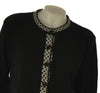 CARDIGAN DONNA ANNALISA BINETTI PARICOLLO BOTTONI BORDI FANTASIA LANA ART. 2509