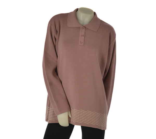 MAGLIONE DONNA ANNALISA BINETTI TAGLIE OVER POLO LANA ART. 2515