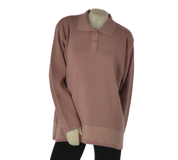 MAGLIONE DONNA ANNALISA BINETTI TAGLIE OVER POLO LANA ART. 2515