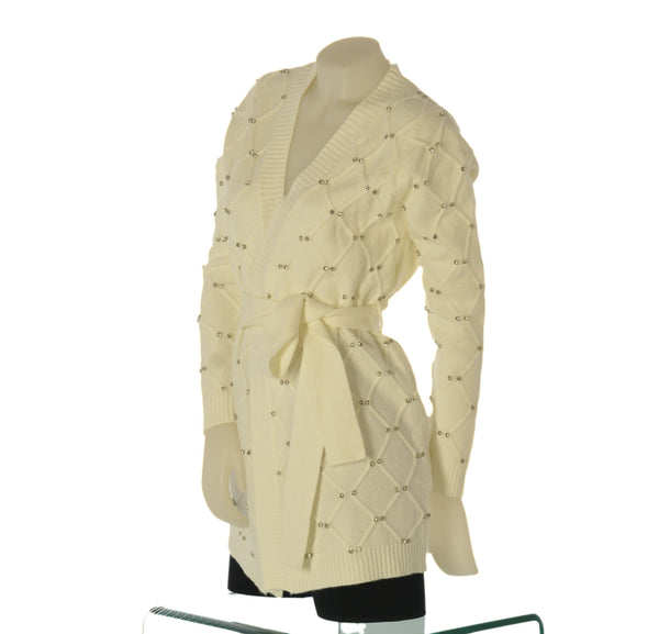 CARDIGAN DONNA CINTURA ROMBI STRASS ART. 3111