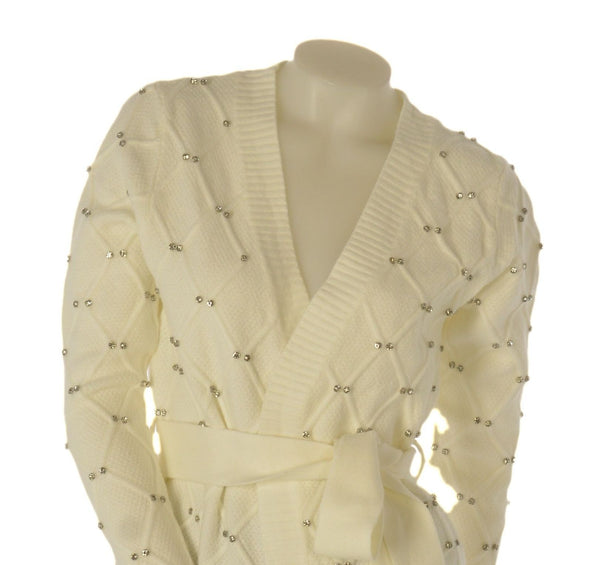 CARDIGAN DONNA CINTURA ROMBI STRASS ART. 3111