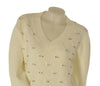 MAGLIONE DONNA LAURA BIAGIOTTI SCOLLO A V ROMBI STRASS ART. 3029