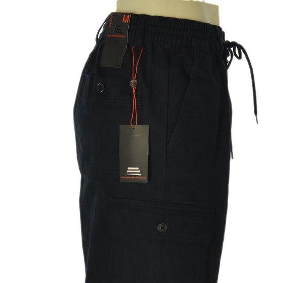 PANTALONE UOMO EUROPEAN PROJECT CARGO TASCHE TASCONI ELASTICO ZIP BOTTONE CALDO COTONE ART. JACOPO-10