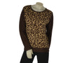 MAGLIONE DONNA COVERI GIROCOLLO ANIMALIER LUREX VISCOSA ART. DC1253