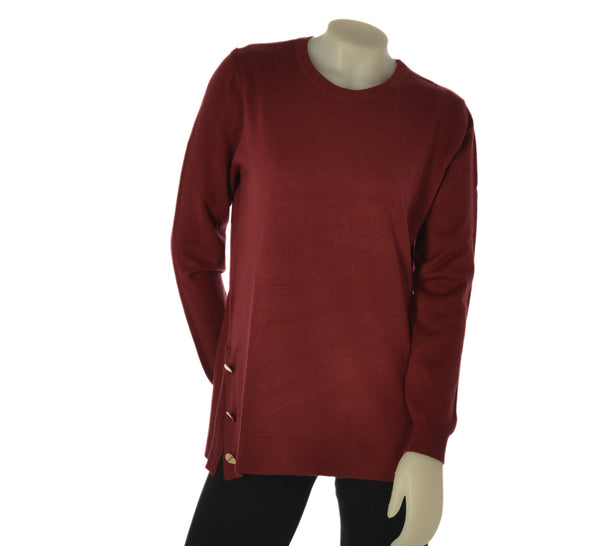 MAGLIONE DONNA COVERI GIROCOLLO SPACCO BOTTONI  ART. DC1209