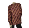 BLUSA DONNA ELISA CASTELLI FANTASIA GIROCOLLO GOCCIA BOTTONCINO SPACCHI TAGLIE OVER ART. 1520