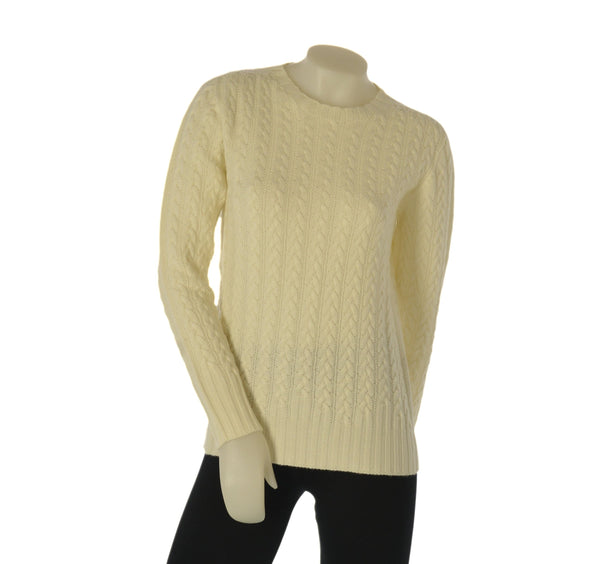 MAGLIONE DONNA VALERIE GIROCOLLO TRECCE LANA MERINO EXTRAFINE ART. 1144