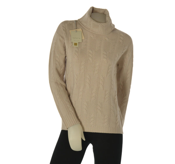 MAGLIONE DONNA VALERIE TRECCE CIAMBELLA LANA MERINO EXTRAFINE ART. 1151