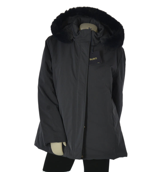 GIACCONE DONNA TALENTI TAGLIE OVER CAPPUCCIO ZIP TASCHE  IMBOTTITO ART. TB124