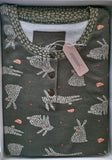 PIGIAMA DONNA TERMO COTONE SERAFINO BOTTONI CONIGLI  INFIORE ART. RBB652841