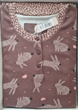 PIGIAMA DONNA TERMO COTONE SERAFINO BOTTONI CONIGLI  INFIORE ART. RBB652841