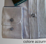 CAMICIA UOMO GREANCHIO MANICA LUNGA COLO CON BOTTONCINI TASCHINO VESTIBILITA REGOLARE PURO COTONE ART ELLIOT