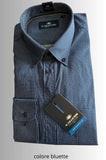 CAMICIA UOMO GRANCHIO VESTIBILITA REGOALRE BOTTONCINI TASCHINO PURO COTONE ART DIPLO MANICA LUNGA