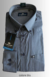 CAMICIA UOMO GRANCHIO VESTIBILITA REGOALRE BOTTONCINI TASCHINO PURO COTONE ART DIPLO MANICA LUNGA