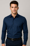 CAMICIA UOMO CORONA PURO COTONE COLLO MEZZO FRANCESE ART LAZZA