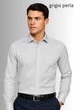 CAMICIA UOMO ELLE ELLE SPORTING MARE PURO COTONE VESTIBILITA REGOLARE COLLO MEZZO FRANCESE TESSUTO LISCIO ART PORTOFINO
