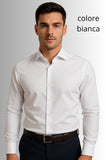 CAMICIA UOMO ELLE ELLE SPORTING MARE PURO COTONE VESTIBILITA REGOLARE COLLO MEZZO FRANCESE TESSUTO LISCIO ART PORTOFINO