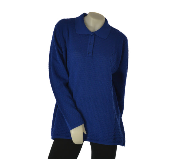 MAGLIONE DONNA ANNALISA BINETTI POLO LAVORATA TAGLIE OVER ART. 2516 OVER