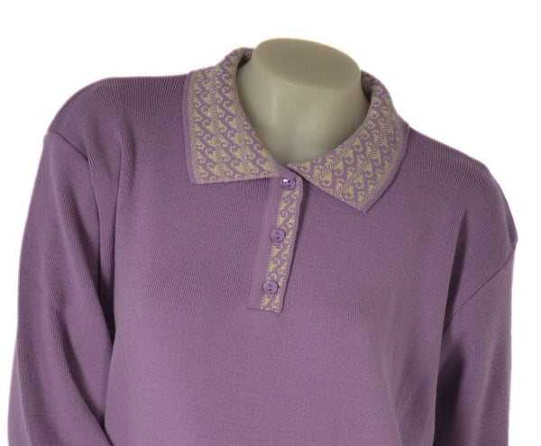 MAGLIONE DONNA ANNALISA MINETTI TAGLIE OVER POLO BOTTONI LUREX ART. 2510 OVER