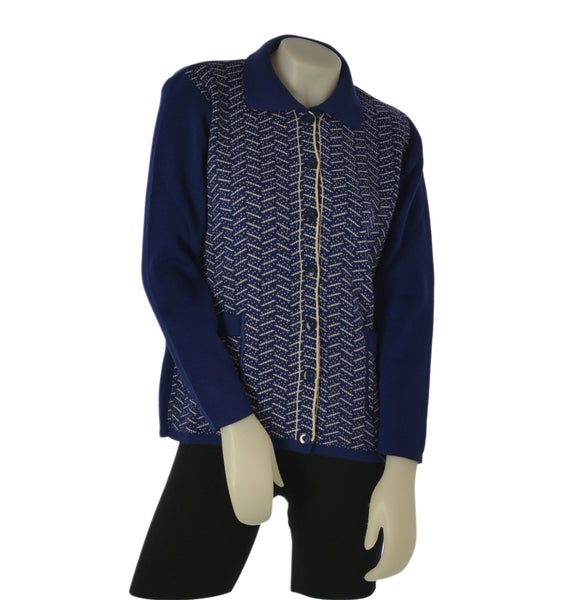 CARDIGAN DONNA ANNALISA BINETTI BOTTONI COLLETTO TASCHE LAVORAZIONE ART. 2501