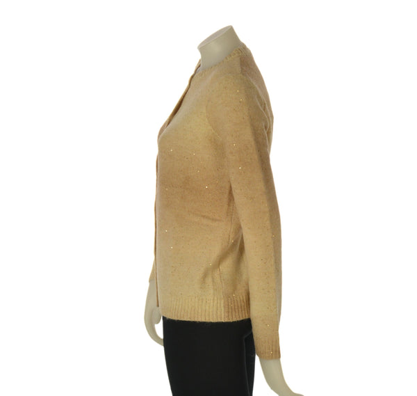 CARDIGAN DONNA GAIA B  BOTTONI GIROCOLLO PAILLETTES ART.310