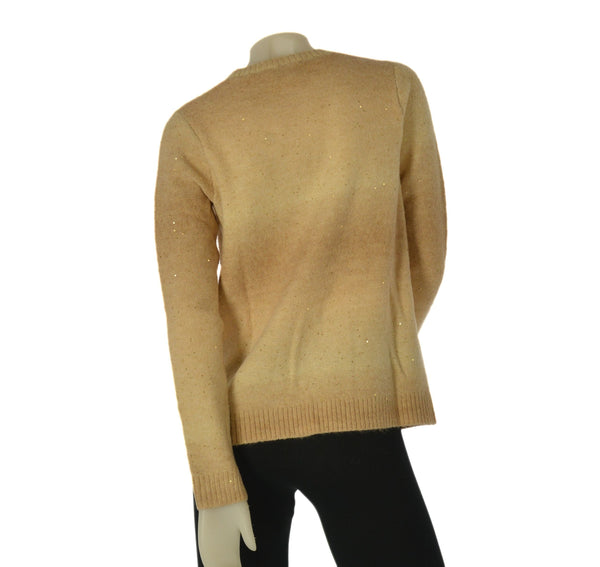 CARDIGAN DONNA GAIA B  BOTTONI GIROCOLLO PAILLETTES ART.310